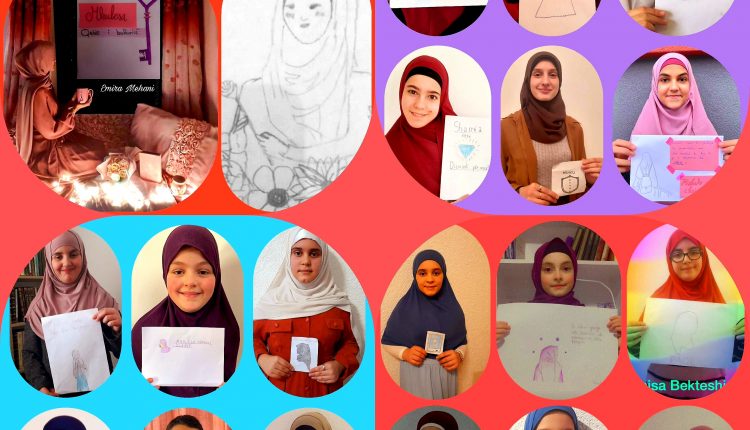 اختارت فتيات أكاديمية “الحفاظ الصغار” الرسم للتعبير عن رؤيتهم الخاصة للحجاب
