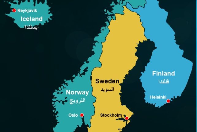 خريطة-الدول-الاسكندنافية