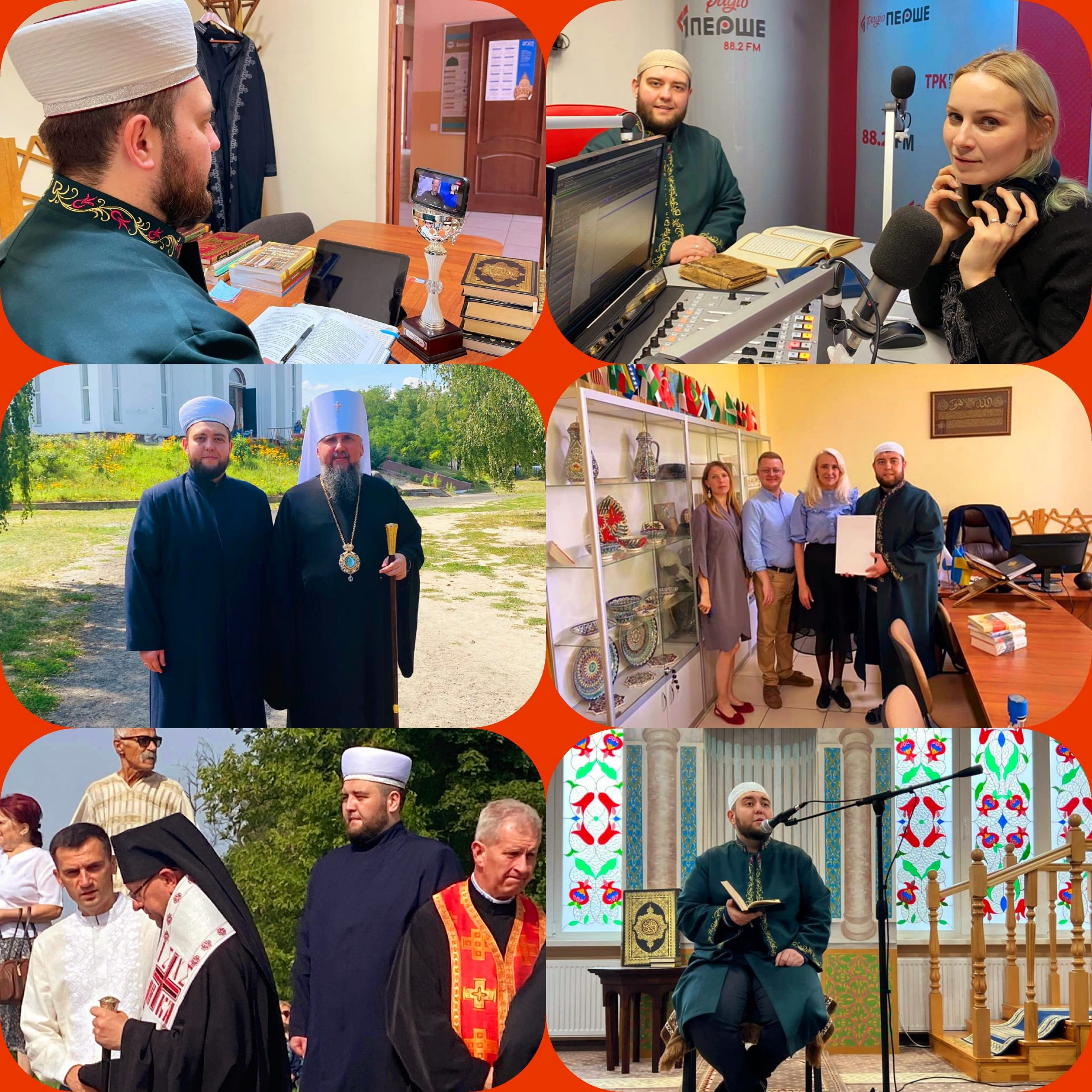الشيح مراد سليمانوف، مفتي الإدارة الدينية لمسلمي أوكرانيا "أمة"، وإمام مسجد المركز الإسلامي في مدينة لفيف بغرب أوكرانيا.