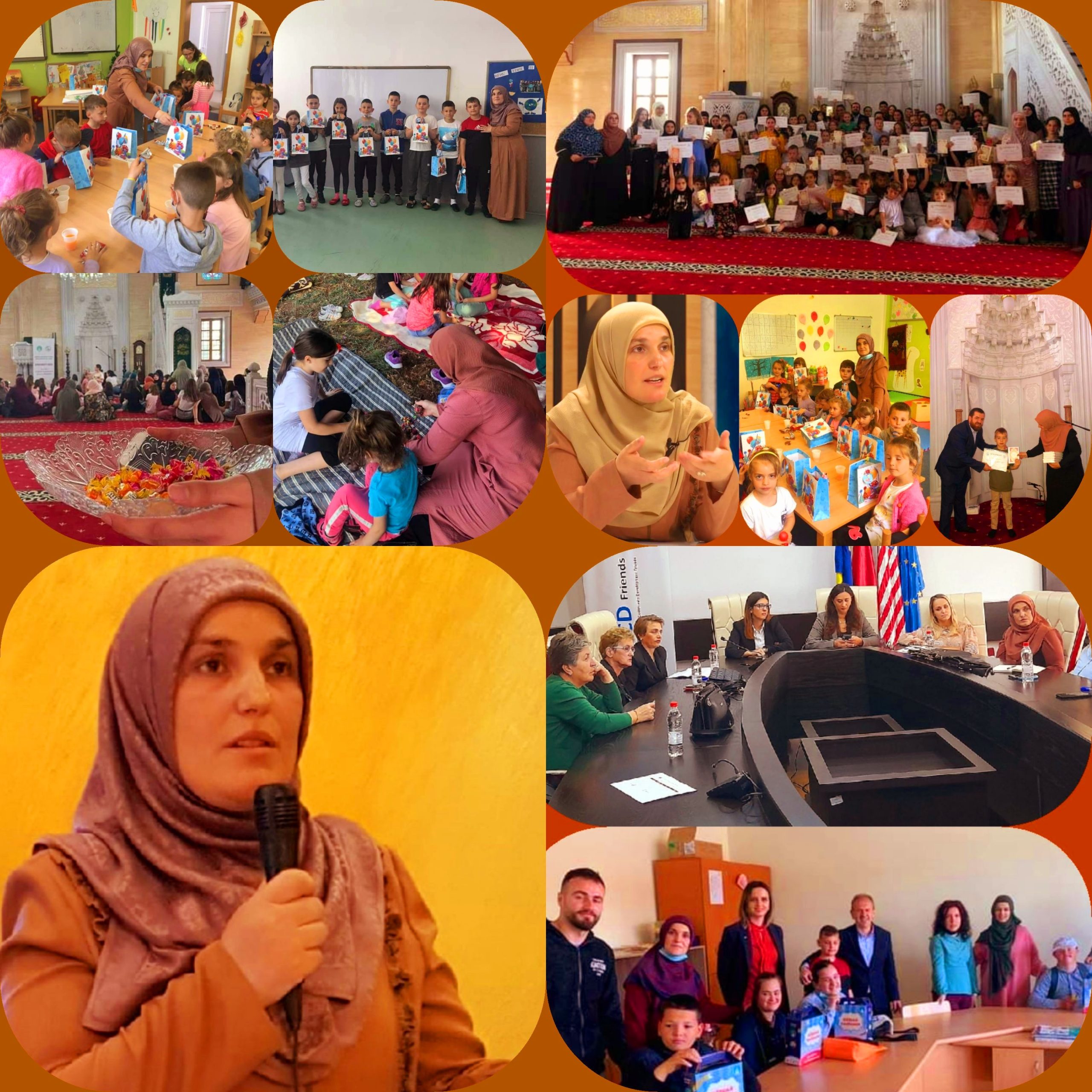 الداعية والمعلمة "أجيمي سوجويافا"، مسئولة قسم المرأة بالمشيخة الإسلامية في كوسوفا، عن منطقة ميتروفيستا، شمال البلاد.