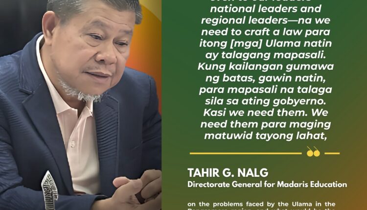 أشار مدير التعليم الشرعي في بانجاسومورو إلى أن كثيرًا من العلماء حصلوا على شهادات جامعية ودكتوراه من جامعات مرموقة في الخارج لكنهم يواجهون نقصًا شديدًا في فرص العمل داخل إقليم بانجاسومورو