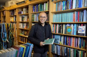 Yusry Yusoff visited the bookshop while on a trip from Malaysia. Photograph: Christian Sinibaldi/The Guardian